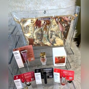 Rabanne Lot of 6- Fame EDP perfume Mini+Glowies+Drama lips+Euphoria Famous+Pouch